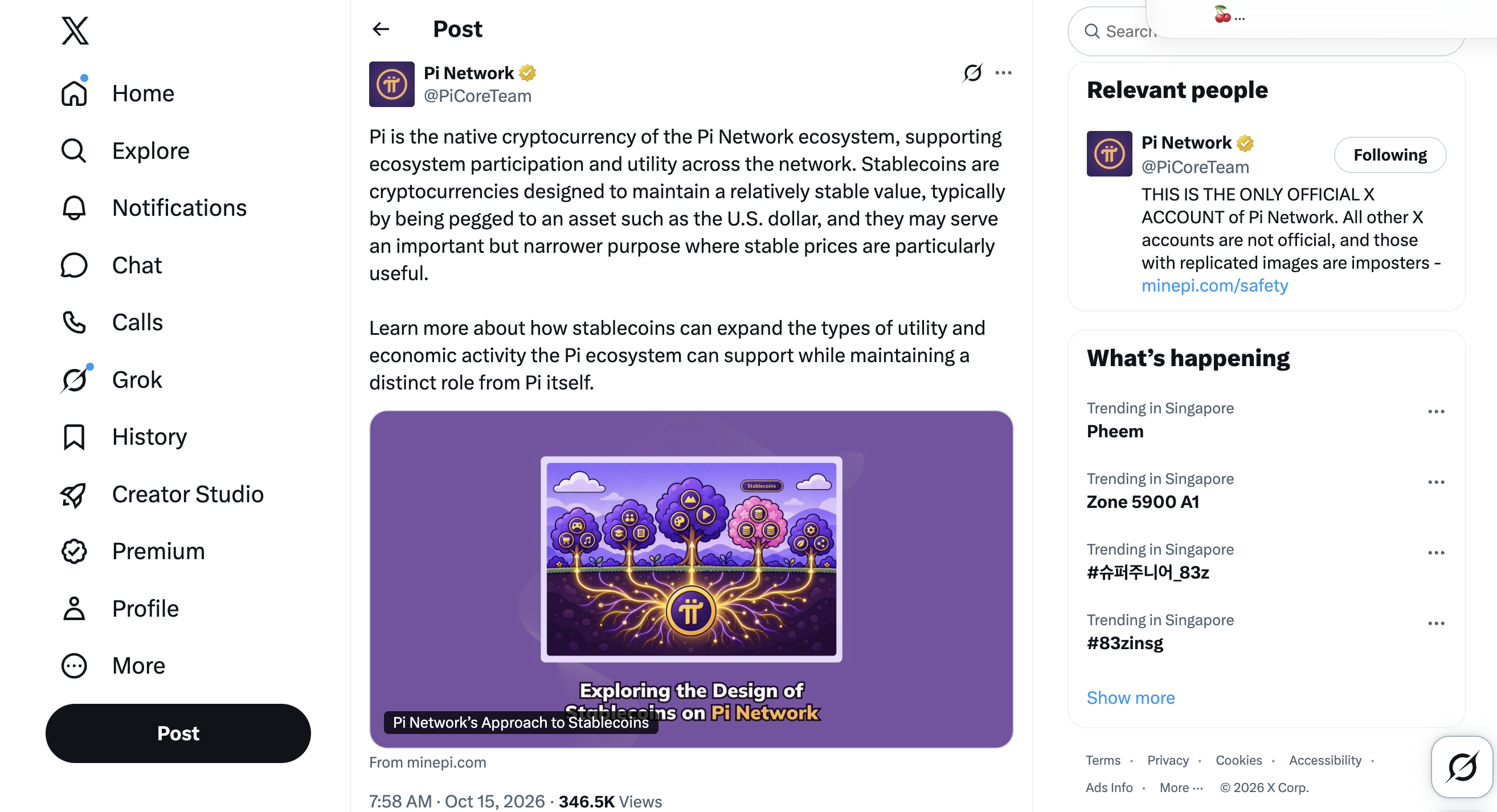 pi-network-stablecoin-strategy-2026 Pi Network’s official statement explaining how stablecoins could expand ecosystem utility while maintaining PI as its native cryptocurrency.