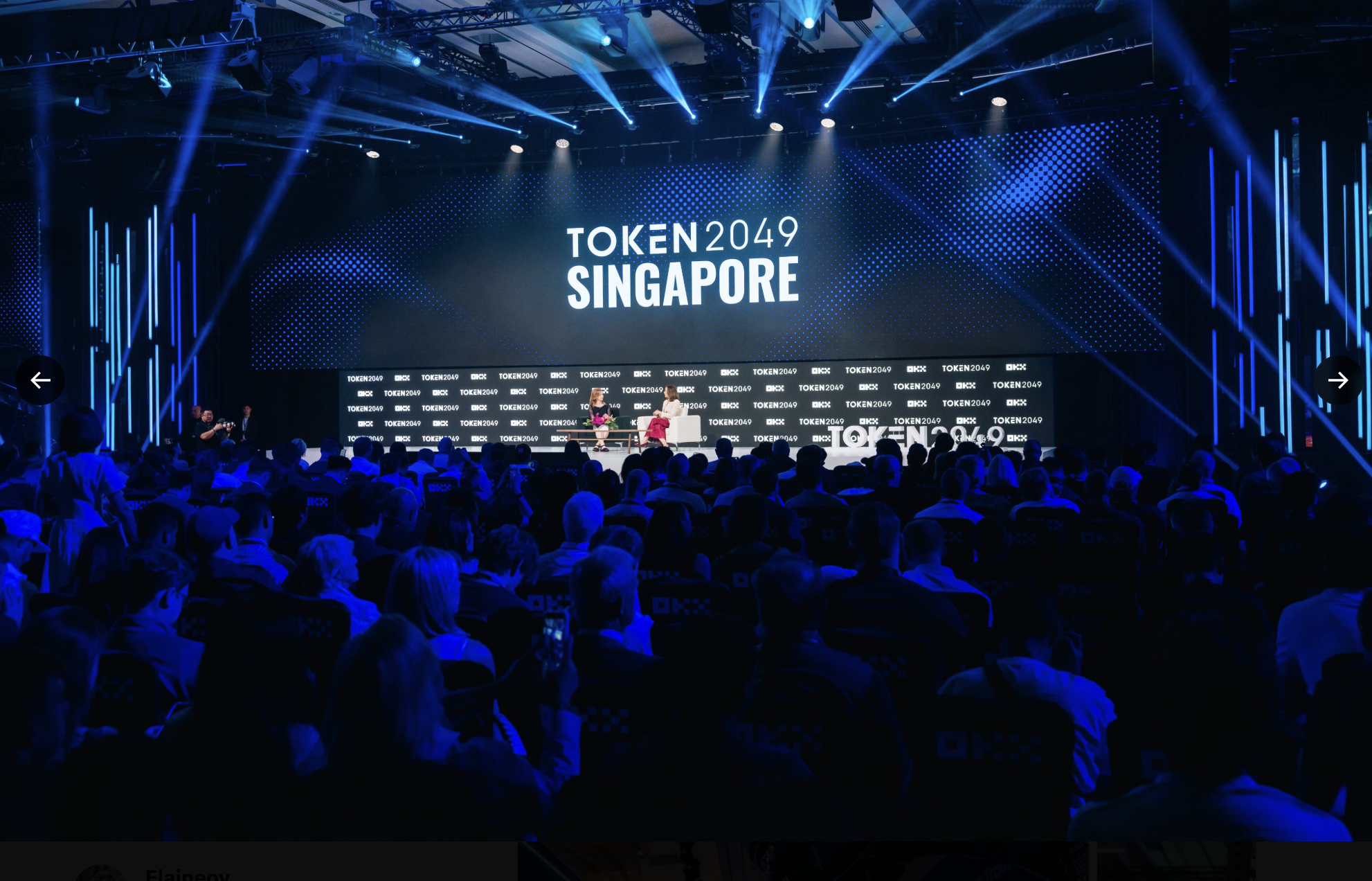 TOKEN2049 Singapore 2026 main stage during the conference at Marina Bay Sands
